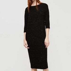 Lou & Grey Speckled Midi Sweater Dress Pockets
